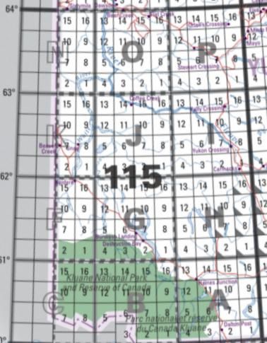 Map 115 Laminated