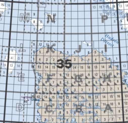 Map 35NU Laminated
