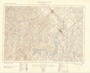 Copy of Carleton Place Ontario  1929 Topo Map print